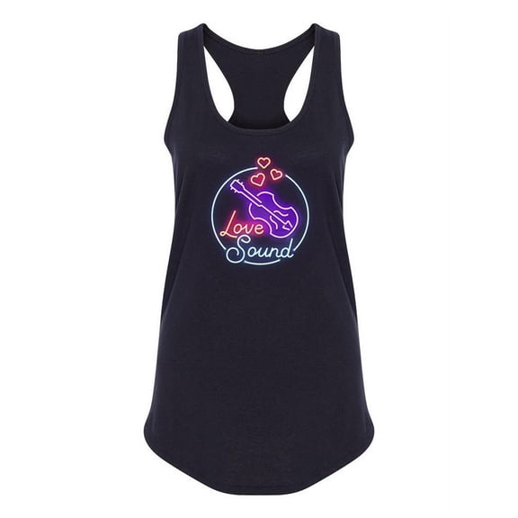 Love Sound Neon Tank Women -Image by Shutterstock, Female Large