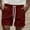 Mens shorts athletic-Wine, variant on Homenesgenics Mens Shorts Athletic Men's Solid-Color Casual Workwear Shorts with Pockets, Straight-Leg, Casual Athletic Workwear Shorts, Elastic Waist, 5-Inch Shorts White XXL