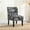 Black, variant on Blend Chair With English Letter Pattern, Contemporary Armless, Removable Back & Legs, 21.83"w X 29.22"d 33.16"h, White Accent Chair, Print Upholstery, , 33.16"h