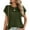 #373-Green, variant on Womens Blouses Summer Casual Cap Short Sleeve Tops Basic Textured Solid Color Round Neck T Shirts Blouse