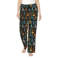 thumbnail image 1 of Balery Colorful Guitar Pantalones de pijama para mujer, pijamas ultraligeros, pantalones de estar por casa-3X-Large, 1 of 6