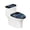 Hummingbird Purple Flower, variant on HELLHERO Sloth Sunflower Stretch Toilet Covers Set with Soft