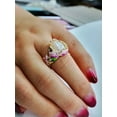 thumbnail image 5 of K-KED Women Multicolor 925 Silver Rings Cubic Zirconia Wedding Delicate Jewelry Gift Size 6-10-Flower-7, 5 of 6
