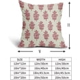 thumbnail image 5 of Coral Pink Floral Pillow Covers 20x20 Set of 2 Summer Flower Leaves Print Decorative Throw Pillow Cases Outdoor Farmhouse Decoration for Sofa Couch Bed, 5 of 6