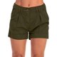 thumbnail image 1 of Pantalones cortos cargo Boyfriend con cintura baja y bolsillos con solapa para mujerVerdeLarge, 1 of 5