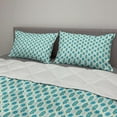 thumbnail image 2 of Boho Comforter & Sham Bedding Set, Geometric Fractal Textured Tribal Folk Pattern Aztec Peruvian Effects, 3 pcs Duvet Set Microfiber Filling Quilt, 5 Sizes, Pale Green and Azure Blue, by Ambesonne, 2 of 4