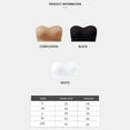 thumbnail image 5 of Huhudde Women's Removable Padded Strapless Bandeau Bra Nonslip Silicone Tube Top Push Up Bralette Underwear Lingerie, 5 of 16