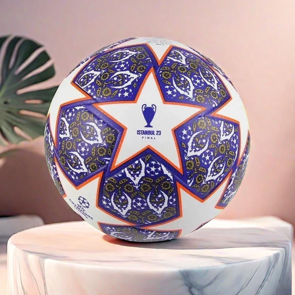 Premium Europe Cup Themed Size 5 Soccer Balls - Diverse Vibrant Colors, Ideal for Adult & Youth Players, Durable Construction for All - Weather Play