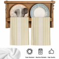 thumbnail image 5 of Cream Beige Striped Kitchen Towels Set of 4, Modern Farmhouse Retro Lines Absorbent Dish Towels for Kitchen, Microfiber Hand Towel, Quick Drying Tea Towel for Cleaning Decorative Dishcloths, 5 of 7