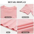 thumbnail image 3 of TEMOFON Womens Shirts Solid 100% Cotton Crew Neck T Shirts for Women Summer Casual Short Sleeve Soft Basic Tops 2XL, 3 of 9
