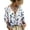 Light Blue, variant on Women's Polka Dot Top V Neck Lace Casual Loose Fit Blouses Boho Fashion Ruffle Trim Casual Loose Flowy Dressy Shirts