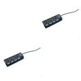 thumbnail image 1 of Monstrate USB Hub Cable Splitter Adaptador de expansión Accesorios de oficina Interruptor separado Versión 2.0 Conectores para portátiles Negro 4 puertos 2piezas, 1 of 6