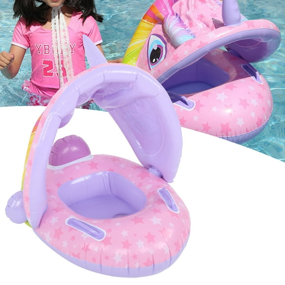 LAFGUR Baby Float Tube Ring PVC Inflatable Toddler Kids Swimming Circle Rings With Sunshade,Baby Swim Tube Ring Float