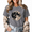 Grey-1, variant on Giffimy Women's Vintage Realistic Full Moon Copy Moon Joy Graphic Cropped Short Sleeve T-shirt Relaxed Classic Fit Casual Top For Astronomy Night Sky Lovers