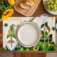 thumbnail image 4 of St. Patrick's Day Placemats Set of 8, Green Gnomes Gold Coin Shamrock Beige Placemats for Dining Table, Place Mats for Kitchen Tabletop, Waterproof Wipeable Dining Table Mats Set, 4 of 9