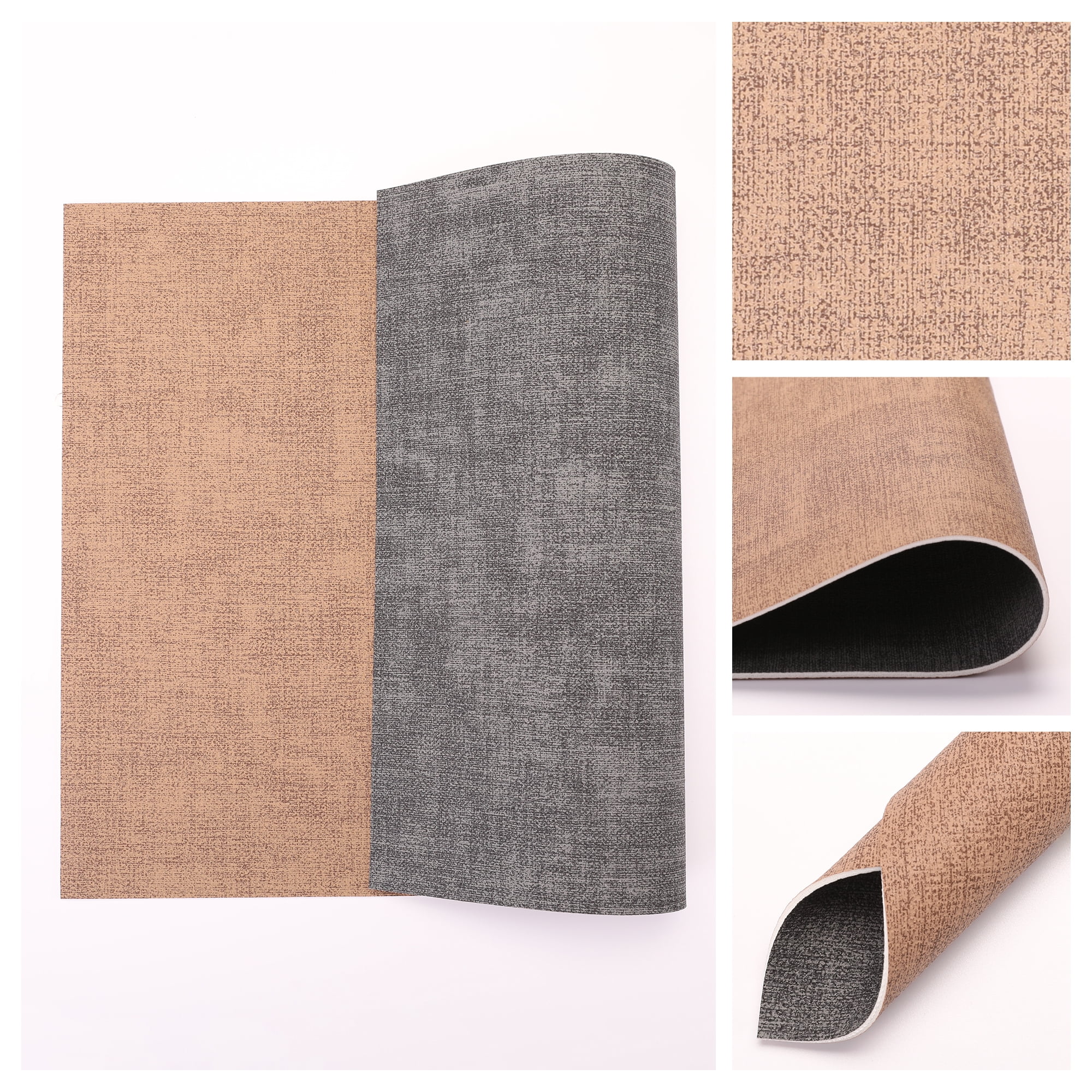 Unique Bargains 6pcs Stylish Faux Leather Placemats Teal 16.9"x11.8"