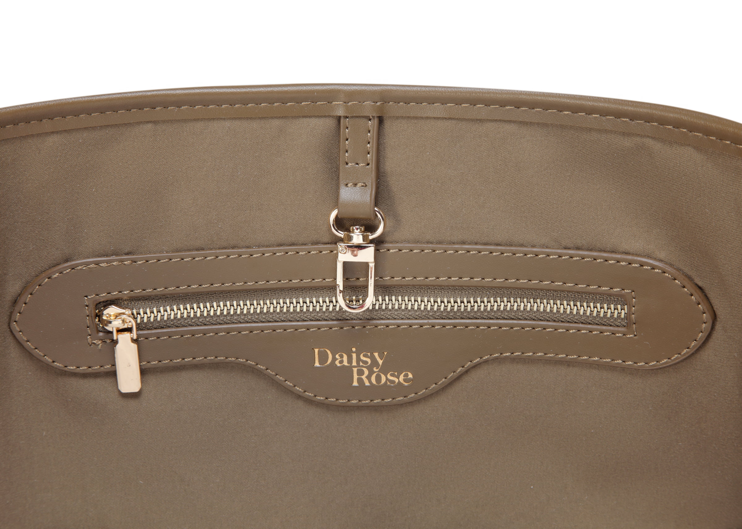 Daisy Rose Tote Shoulder Bag and Matching Clutch for Women - PU Vegan  Leather Handbag for Travel Work and School - Olive Check