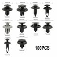 thumbnail image 2 of 100 Pcs Car Trim Clips Rivet Door Panel Retainer Fastener Mud Flaps Push Set, 2 of 10