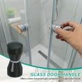 thumbnail image 4 of Uxcell Glass Shower Door Handle, Aluminum Alloy Back-to-Back Knob for Replacement Black, 4 of 7