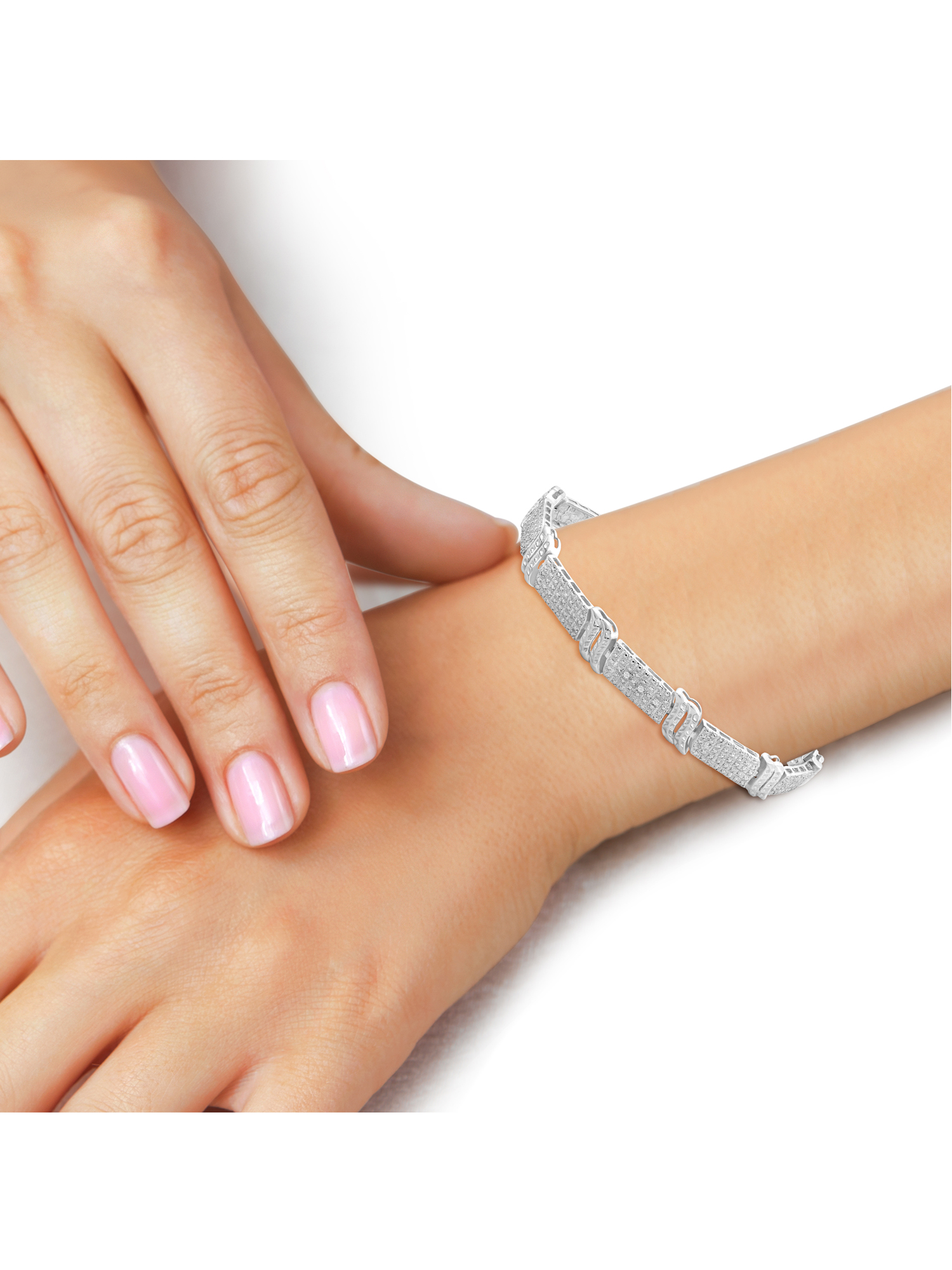 JewelersClub Accent White Diamond Sterling Silver Bracelet