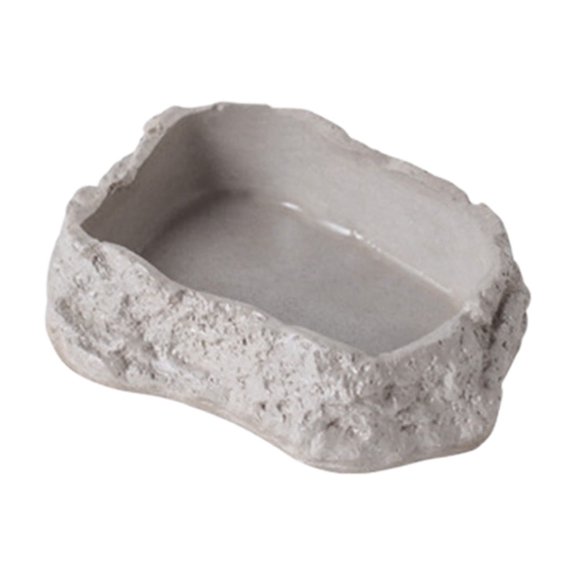 Imitation Crag Reptile Food Water Bowl Reptile Bath Bowl For Lizard Turtle Snake Amphibian Habitat Feeding Drinking Supplies