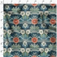 thumbnail image 3 of Soimoi Cotton Cambric Blue Fabric By the Yard - 42 Inch Wide - Floral Damask Pattern Textile - Graceful and Whimsical Designs for Apparel and Crafts Printed Fabric, 3 of 6