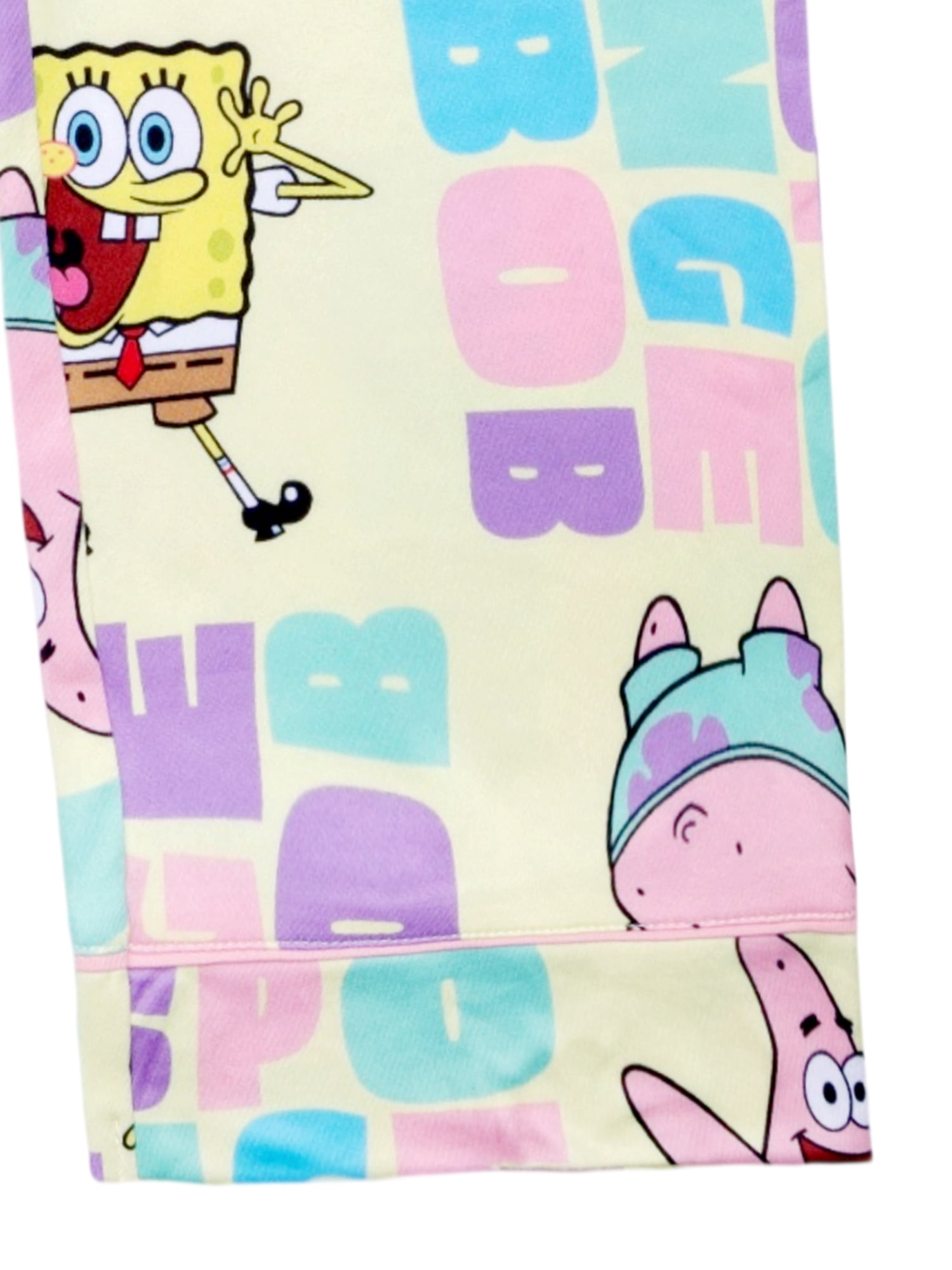 SpongeBob Girls Button Front Top and Pants Pajama Set, 2-Piece, Sizes 4-12