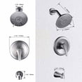 thumbnail image 2 of Wowow Single Handle 5-Spray Tub and Shower Faucet 1.8 GPM with High Pressure Showerhead in Brushed Nickel (Valve Included), 2 of 8