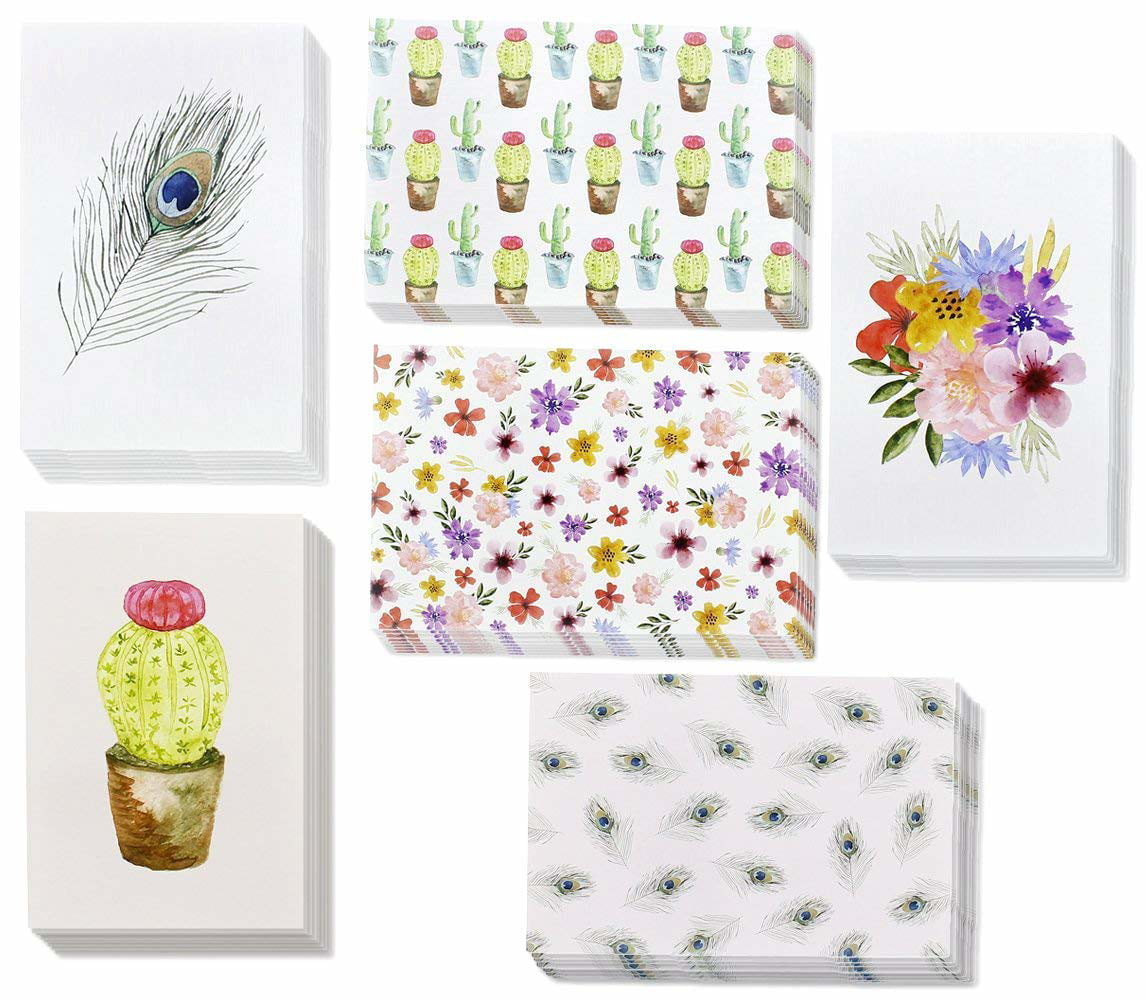 COOL BLOSSOMS M1708BN 10 Assorted All Occasion Blank Note Cards with Envelopes