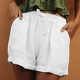 thumbnail image 2 of Sngxgn Women's Blend Pockets, Lightweight Shorts(White,XL), 2 of 8