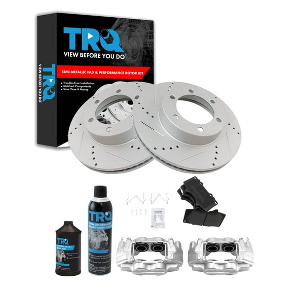 TRQ Performance Front Brake Pad & Rotor Kit BKA45710 Fits Select 2001-2007 Toyota Sequoia , 2000-2006 Toyota Tundra