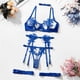 thumbnail image 3 of Conjunto de sujetador y ropa interior sexy con perspectiva de malla y bordado soluble en agua para niñas de Europa y Estados Unidos, 3 of 5