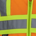 thumbnail image 4 of Pioneer Hi-Viz Safety Sleeved safety vests - Solid Polyester Tricot - Orange - L, 4 of 6