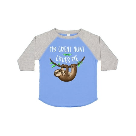 

Inktastic My Great Aunt Loves Me Cute Sloth and Baby Gift Toddler Boy or Toddler Girl T-Shirt