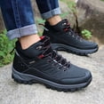 thumbnail image 2 of XIMIN Men's Athletic Boots Hiking Walking Boots Outdoor Waterproof Non-Slip High-Top Waterproof Work Boots Autumn Winter Trekking Snow Boots, 2 of 8