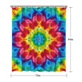 thumbnail image 5 of Colorful Tie Dye Mandala Pattern Shower Curtain 72"x84" ,Bathroom Decorative Shower Curtains Set with 12 Hooks,Modern Waterproof Washable Shower Curtain, 5 of 6
