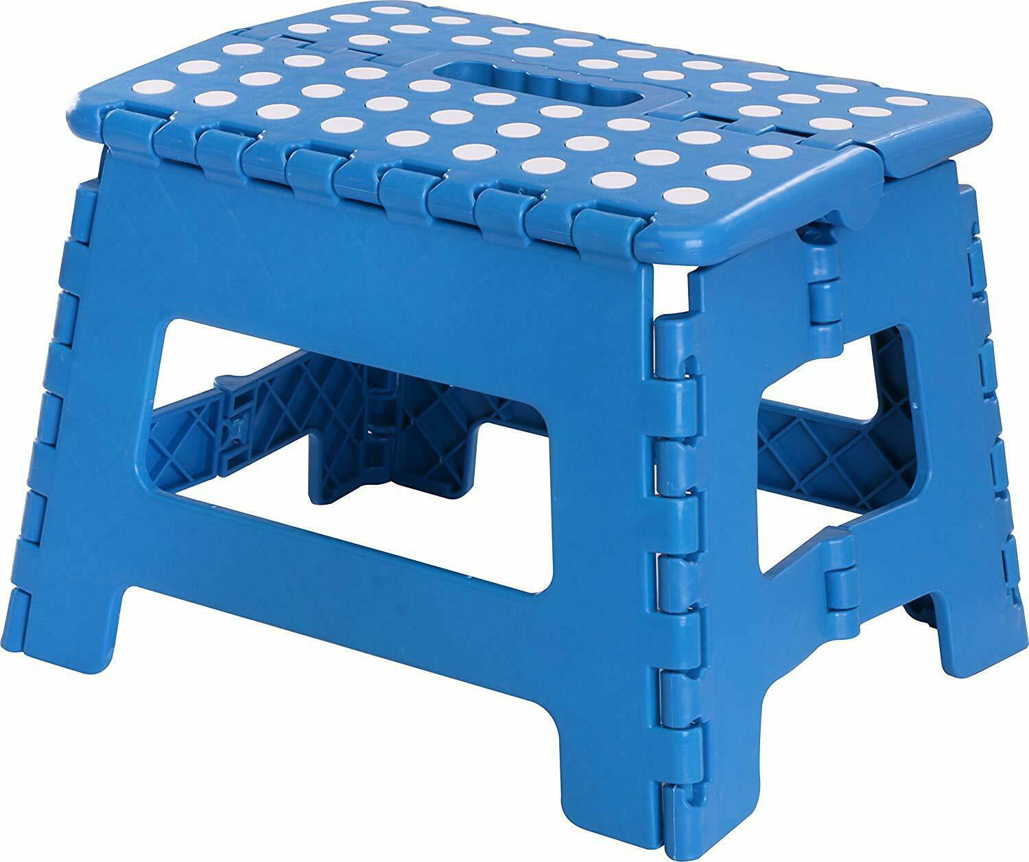 Small Folding Step Stool Assorted Colours Capacity of 150 kg Polka Dots 