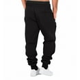 thumbnail image 7 of qolati Mens Sweatpants Fleece Warm Drawstring Elastic Waisted Joggers Casual Loose Fit Cuffed Leg Pants Fashion Streetwear Trousers with Pockets Black XXL, 7 of 7