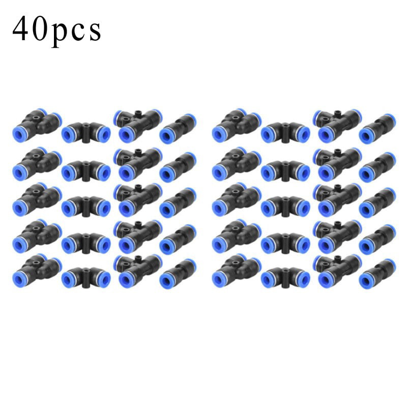 40x Pneumatic Connector 1/4 Inch 6mm Quick Release Air Vacuum Fitting Tube Kit 