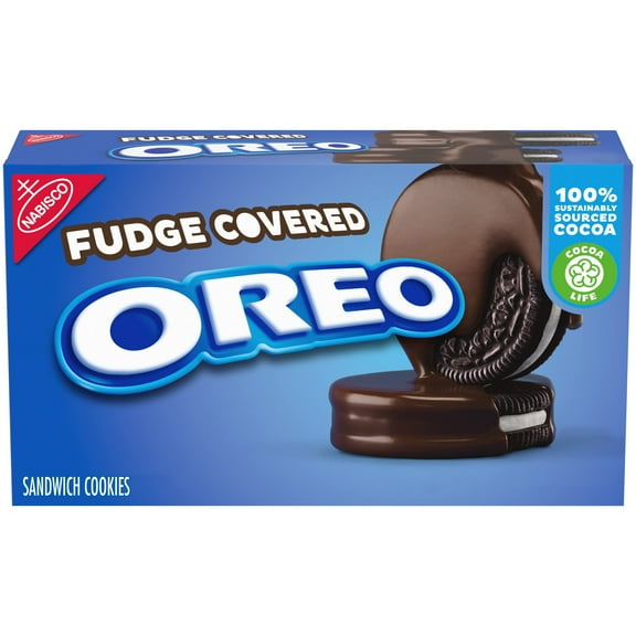 Pack of 2 - Oreo Fudge Covered Chocolate Sandwich Cookies, 7.9 Oz Packaging May Vary