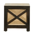 thumbnail image 2 of 16-Inch Mango Wood and Cane Wicker Stool - Beautify Your Living Area, 2 of 6