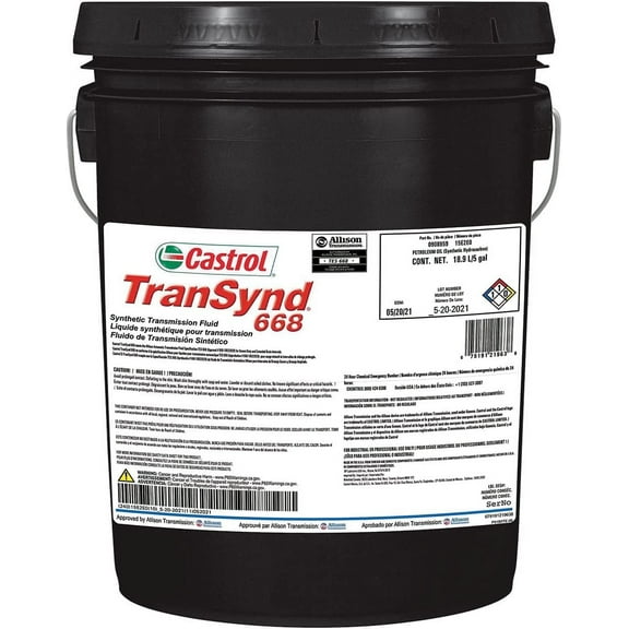 Castrol TranSynd 668 Synthetic Automatic Transmission Fluid, 5 gal