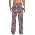 thumbnail image 4 of FORMRS Mens Pajama Pants with Pockets Cotton Sleepwear Lounge Bottoms Sizes S-2XL, Colorful Mandala Pattern, 4 of 7
