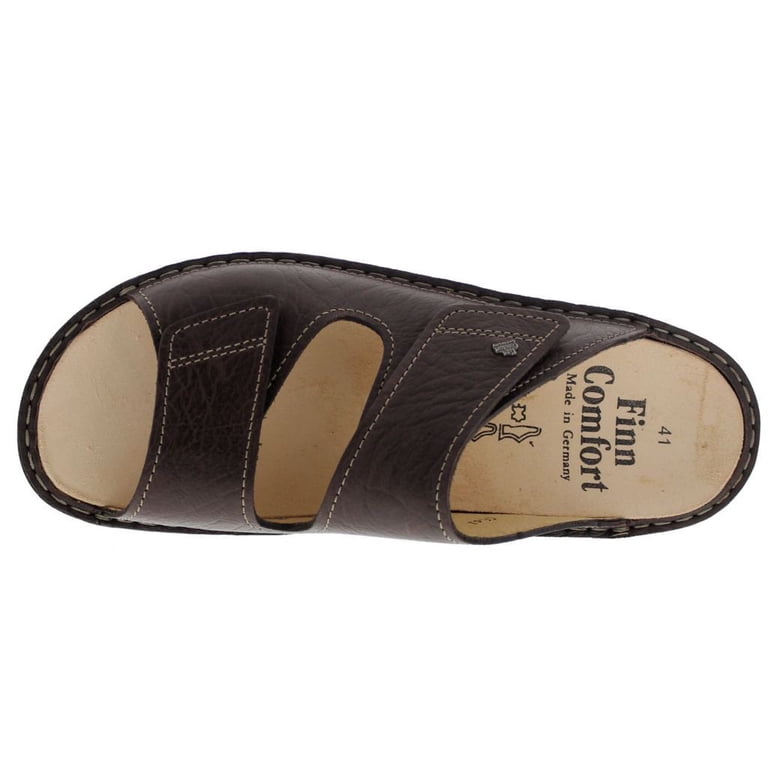 Finn Comfort Mens 1505 Riad Karbo Brown Leather Sandals  display picture 3