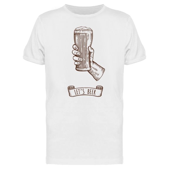 Hand Holding Beer Glass Tee Men's -Image by Shutterstock