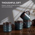 thumbnail image 4 of Vesteel Coffee Cups Set of 4, 14oz Ceramic Mugs Set with Handles, Porcelain Mug for Latte Tea Beer Hot Cocoa, Dishwasher & Microwave Safe, Blackish Green, 4 of 7