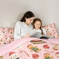 thumbnail image 5 of Homewish Cute Gingerbread Man Queen Comforter Set,Kawaii Christmas Snowman Bedding Sets,Xmas Candy Cane Bedding Comforter Set For Girl Kids,Microfiber Bedroom Decor Reversible,3-Piece, 5 of 8
