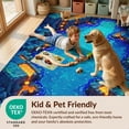 thumbnail image 4 of Design&I 2'x3' Washable Accent Rug Pet Friendly & Non-Slip Built-In Grip Pixel Biome Map Blocky Ore Motif Interlocking Block Cliff Volcano for Kitchen, Station, 4 of 7