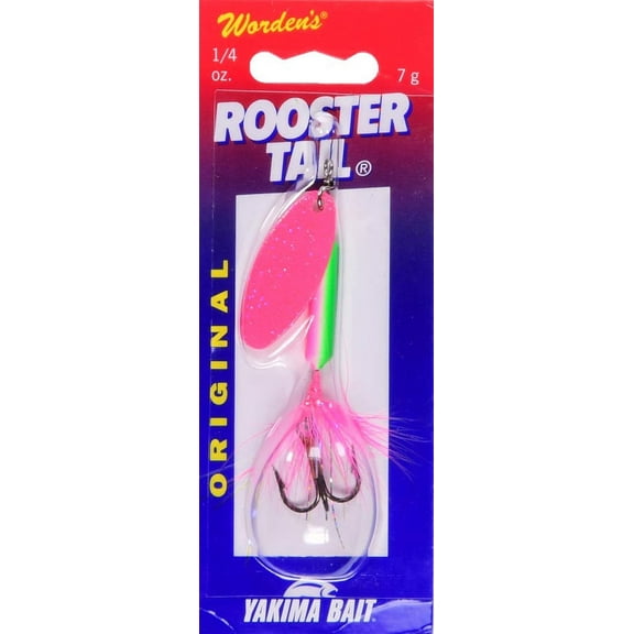 Yakima Bait Worden's Original Rooster Tail Fishing Lure, Electric Chicken, 1/4 oz., Size 6, 212 ELEC