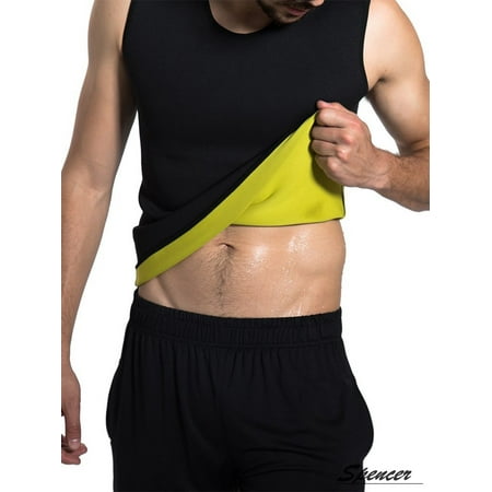 Spencer Neoprene Men's Body Shaper Sweat Sauna Vest Tummy Fat Burner Slimming Shapewear Weight Loss Tank Top 